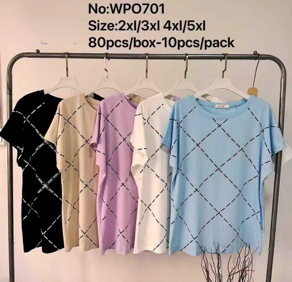 Bluzki damskie Roz 2XL-5XL, Mix Kolor Paczka 10 szt 1